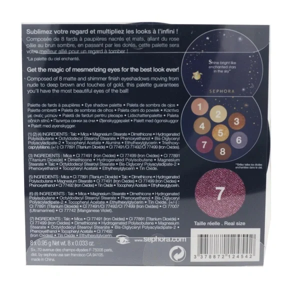Sephora Enchanted Sky Eyeshadow Palette - 8 Shades NIB - Picture 3 of 4
